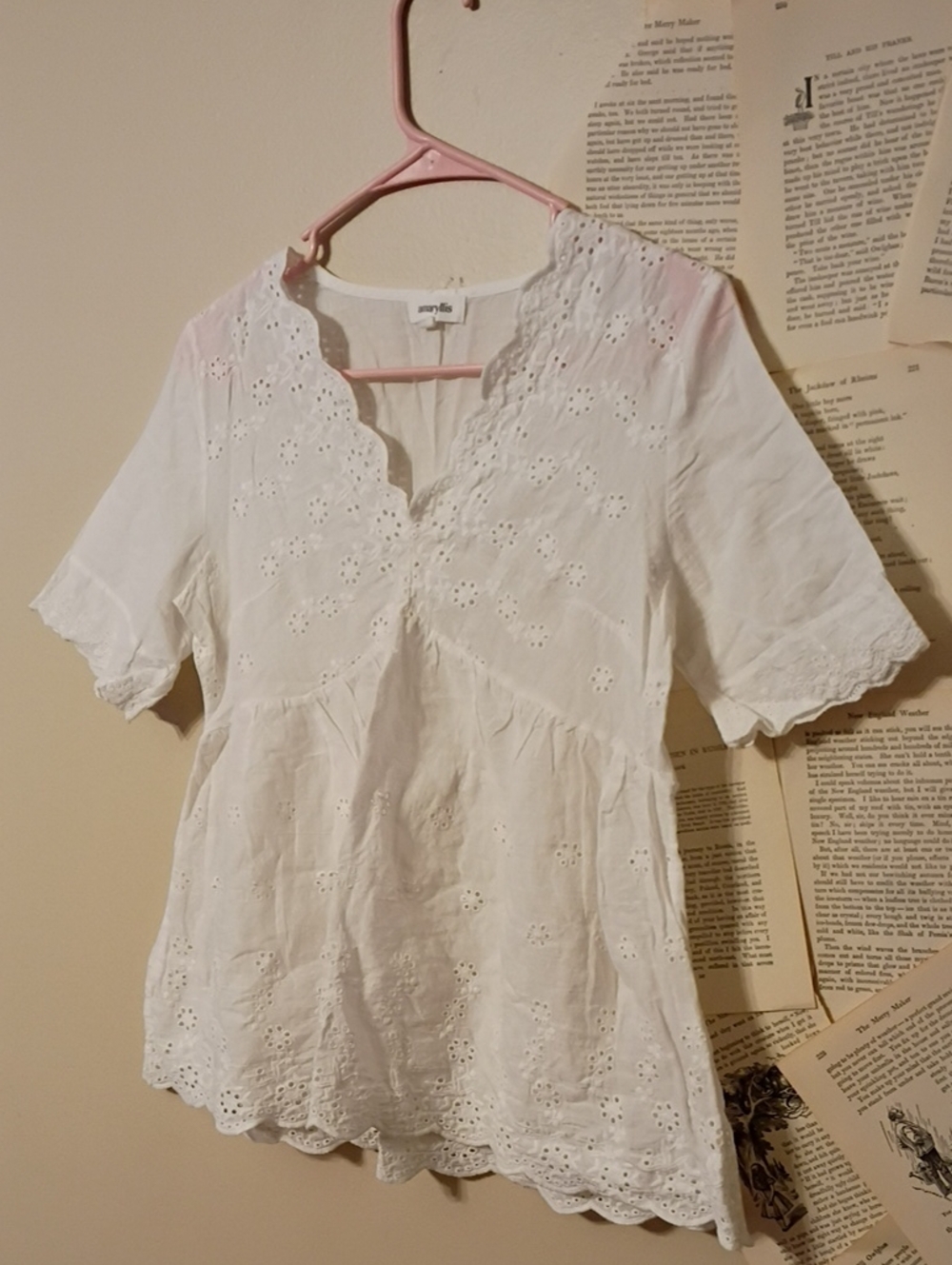 Amaryllis White Eyelet Top